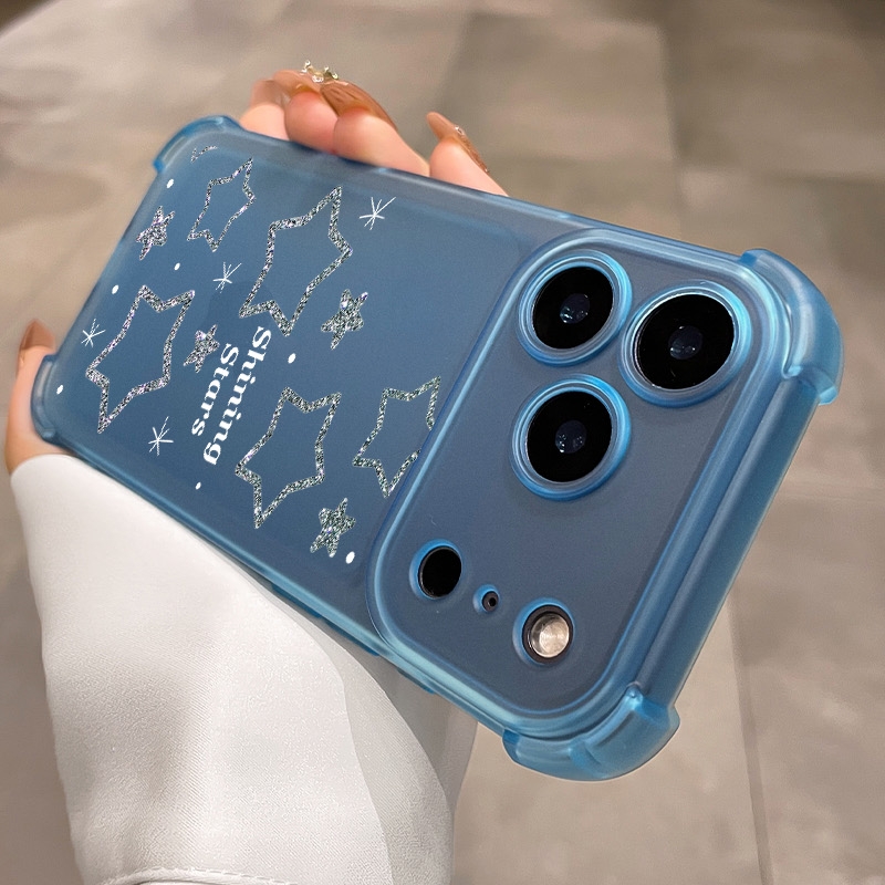 TEMU Phone Case - 599151kflzjpja Frosted Four-corner Anti-fall Phone Case Compatible With Iphone17/16/14/15 Phone Case 14 14pro 14promax 14plus 15