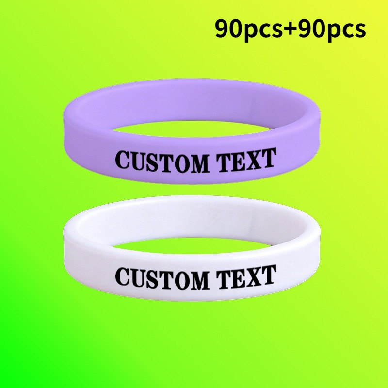 180pc Glow-in-the-Dark Custom Wristband Set, Personalised