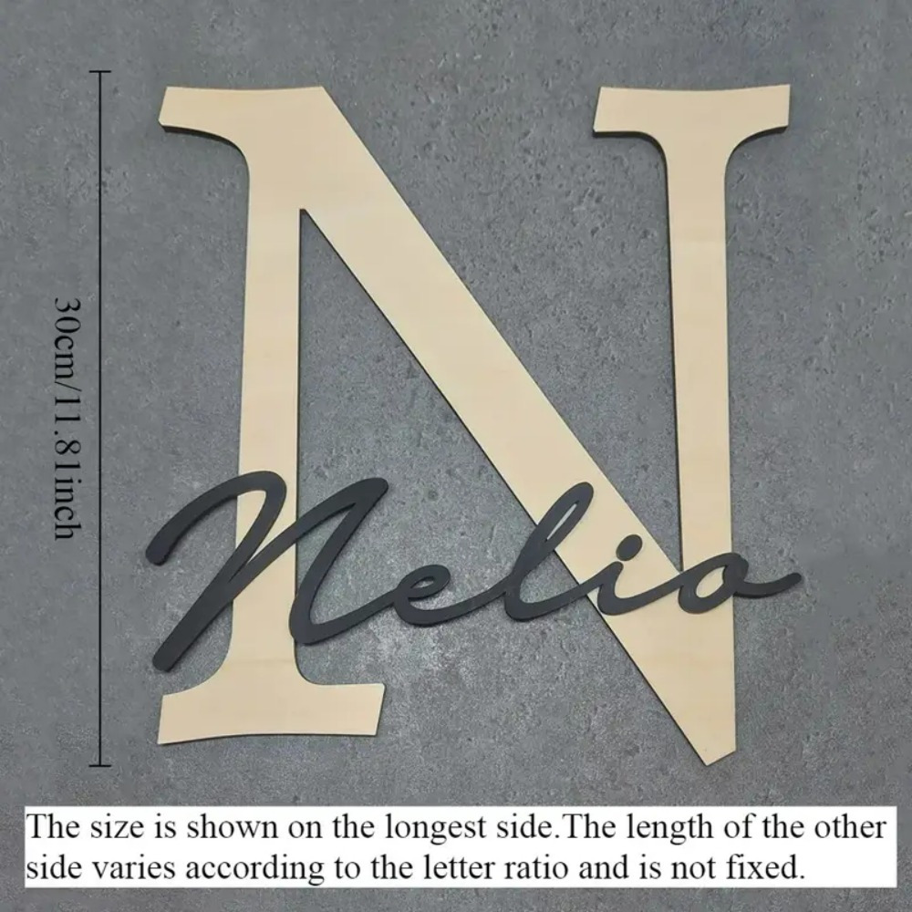 Customizable Wooden Name Sign for Nursery or Wall Decor