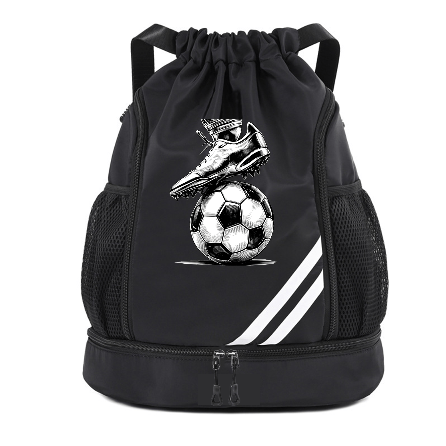 TEMU New Casual Backpack - Simple Pattern Drawstring Basketball And Soccer Bag, Back-to-school Backpack, School Supplies Organizer, And Basketball