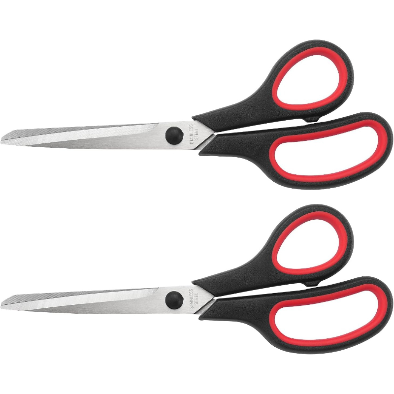 TEMU 2pcs 8.5 Inch Scissors, Scissors For Office Art Crafts, Multipurpose Office Scissors, Shears, -grip Handles Household Scissors, Sturdy Sharp