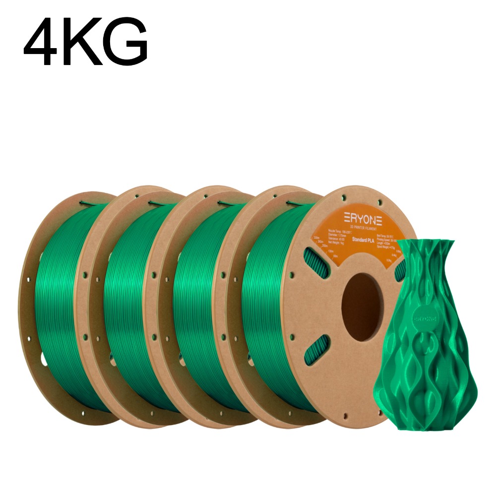Image of 4 Rolls Eryone Pla 3d Printer Filament - 4kg Per Roll, 1.75mm Wide Compatible For Fff/fdm Printers, Easy Suitable For Hobbyists, Schools, &, Color Transition For 3d Printing Supplies