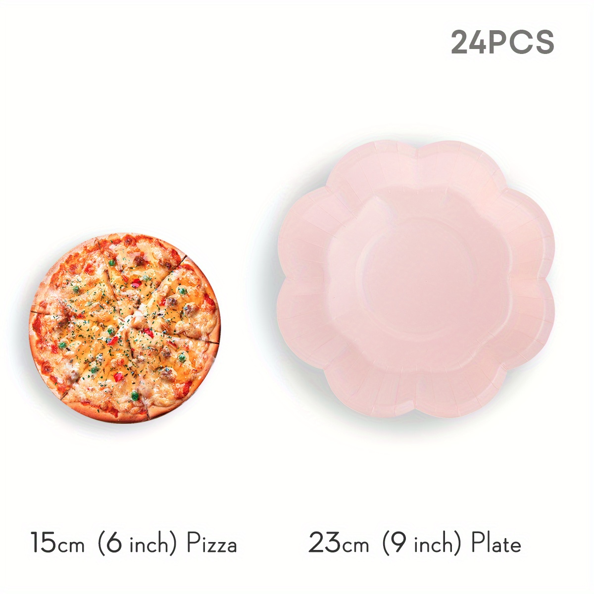Image of 10/24pcs, 7/9 Inch Disposable Party Plates, Pink Petal-shaped Paper Plates, Pink Disposable Party Supplies, Disposable Paper Plates For Birthday Wedding Parties, Family Picnics, And Gatherings