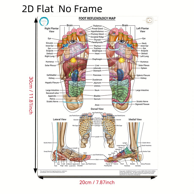 TEMU 2d Flat, 2d Flat, 2d Flat No Frame Canvas Poster, Foot Massage Design, Perfect For Bedroom, Living Room, Hallway And Bohemian Style Wall Decor,