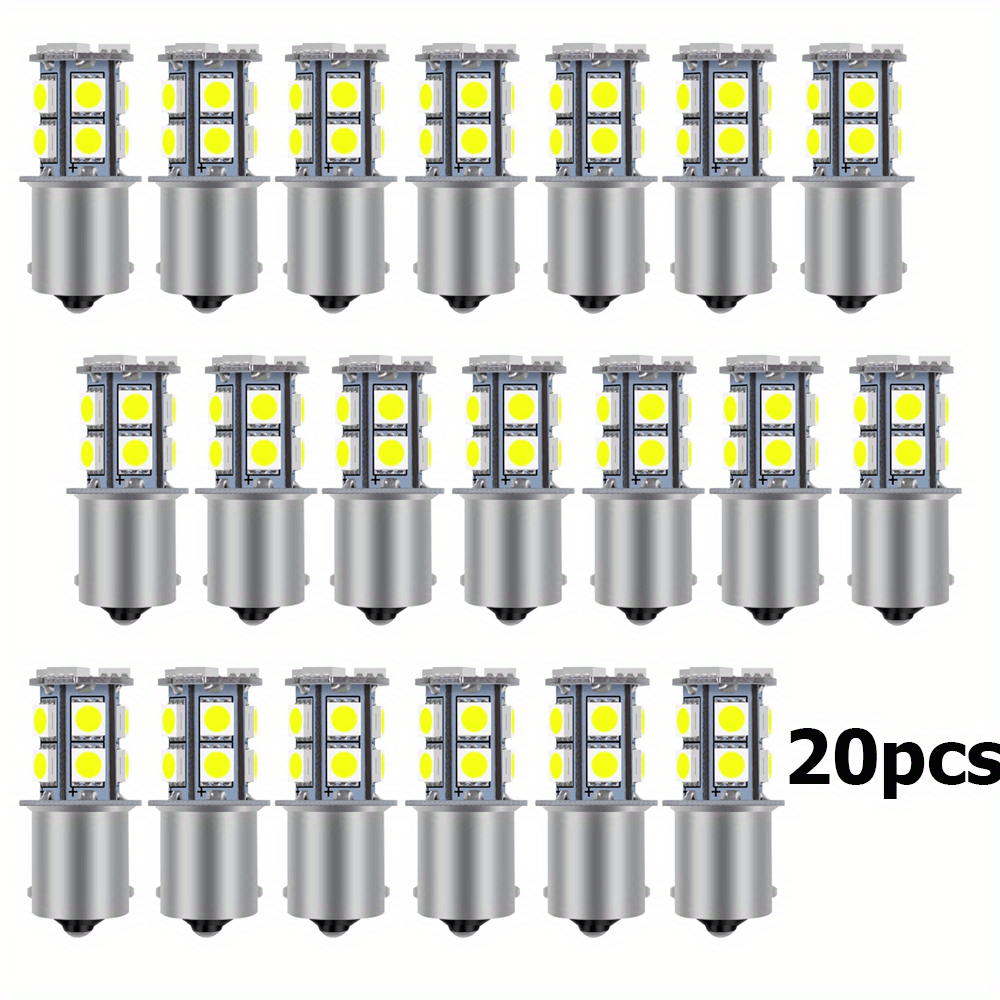 20/40/60pcs Model 1141 1156 1003 13-5050smd Cool White 6500k Led Light Dc12v-24v Led Interior Light For Cars, Trucks, , Rv, Off-road 4x4, 4wd, , Pickup, , Utvs, Suvs Decorative Lights
