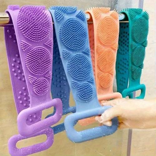 2pcs set body brush color random hook bath scrubber back scratcher massage shower extension cleaning brush bathroom accessories bath brush for men and women exfoliating scrubber for removing dead skin suitable for and all