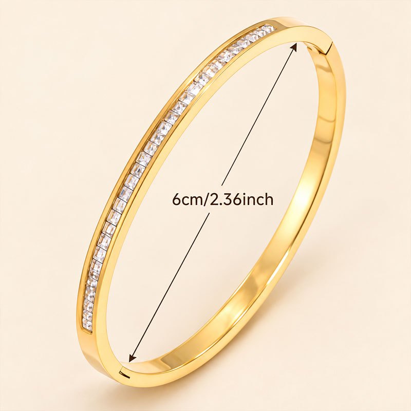 2pcs Women's Knot Full-Pave Zirconia & Channel-Set Bangle Set