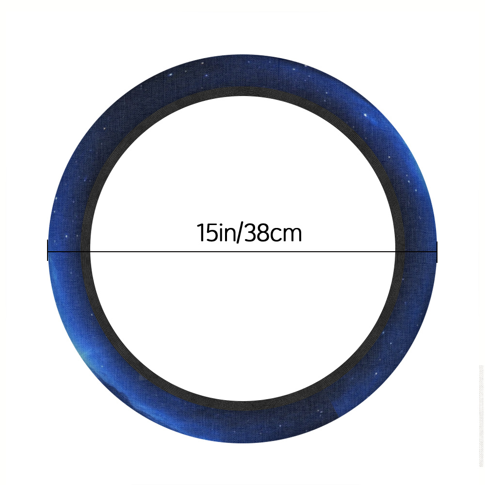 TEMU 1 pz di Coprivolante Elastico, 1 Coprivolante Blu con Design Cielo Stellato, Accessorio Interno Auto, e Confortevole, per Auto e Decorazione