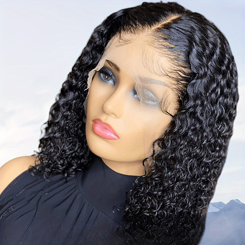 

1pc Fashionable African Curly Bob Wig For Women, High-density Synthetic Hair, And Stylish, 4x1 Lace Front