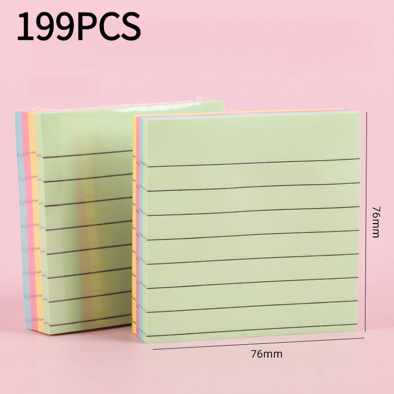 199pcs Colorful Thickened Sticky Notes - Convenient Creative Memo Pads, - Tear-off Notebook, Suitable For Office And Home Use, Hand-writing, Space-, Strong Adhesive Super Practical