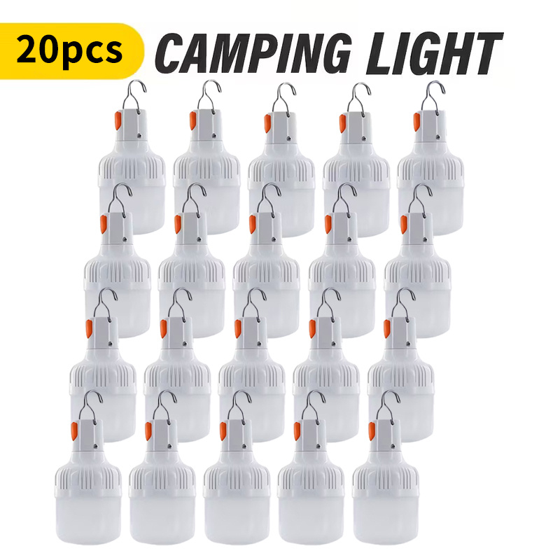 TEMU 20 Rechargeable Usb Led Bulbs, With White Emergency Bulbs With Hooks And . Bulbs Are Ideal For Studio Lighting, Perfect For Shooting