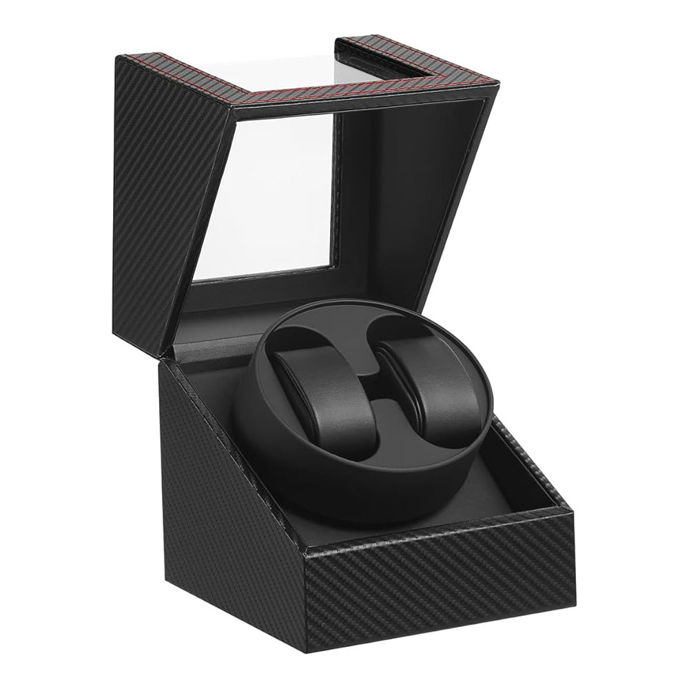 Image of Watch Winder, Watch Case, Pu Leather Case, Minimalist , Protects The Watch , 2 Winding , Suitable For Men's And Women's Watches.