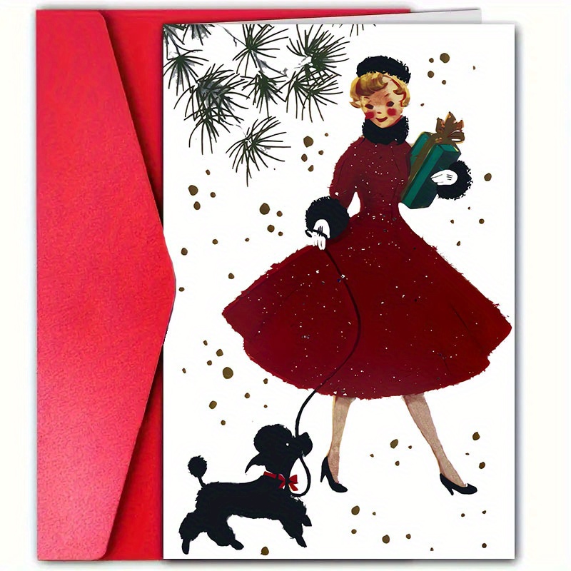 

Christmas Greeting , 1pc 4.7x7.1 For Anyone, & , - , For Greetings & Wishes