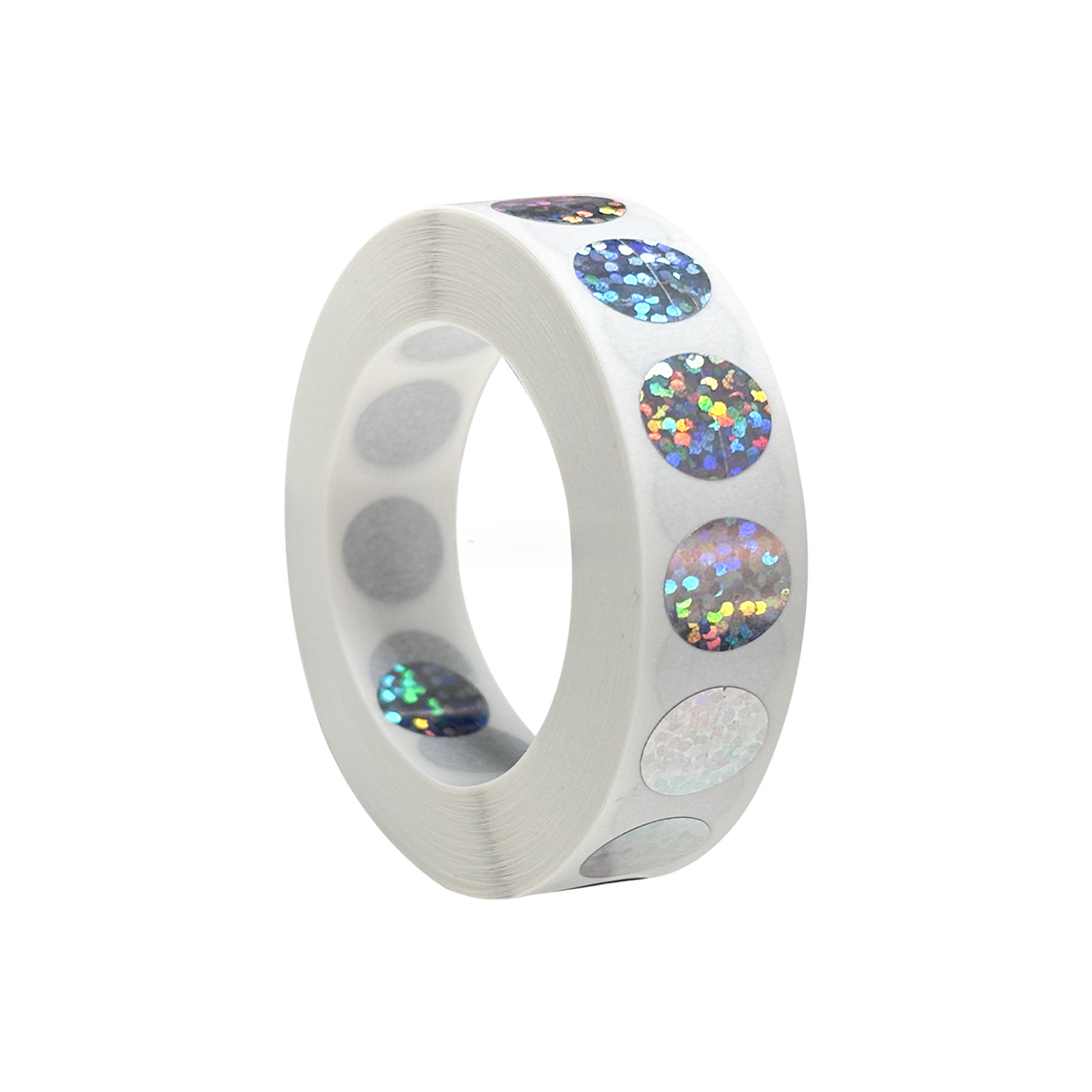 1cm/0.39inch Round Scratch Off Stickers Holographic, 1000pcs/roll For And Games