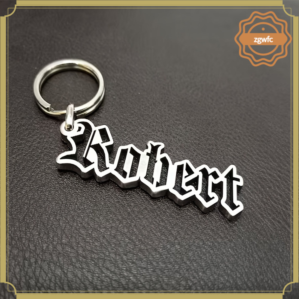 TEMU Custom Chainless Keychain, Personalized Stainless Ring | Custom Name Engraving | Men's Durable | Ideal Father's Day Gift | Stylish Black Finish,