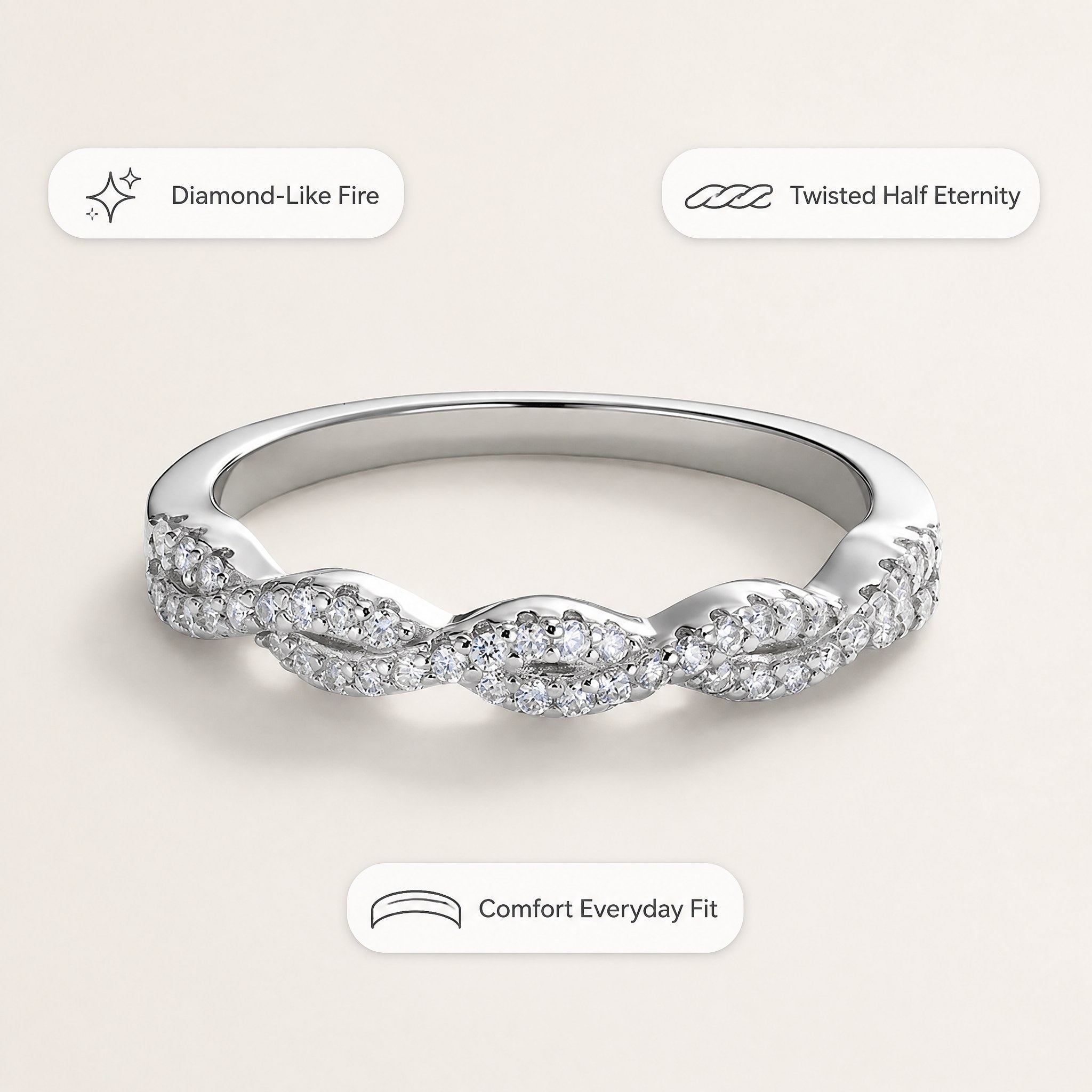 Men's Bling Moissanite Hip Hop Ring, Sparkly Statement Accessory
