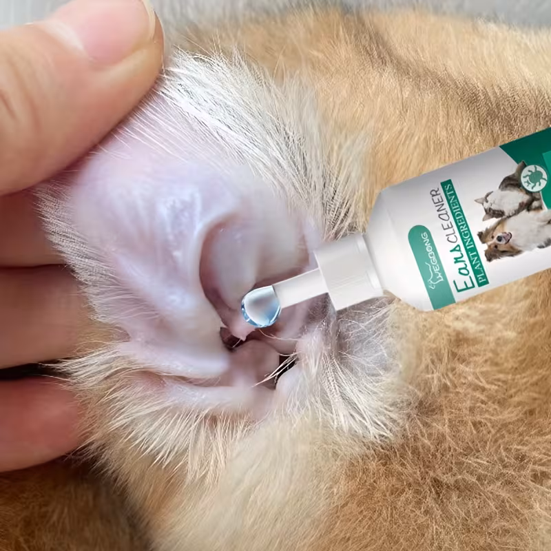2pcs pet ear cleaning solution for cats and dogs gentle removal of ear dirt ear removes 2 x 60ml details 2
