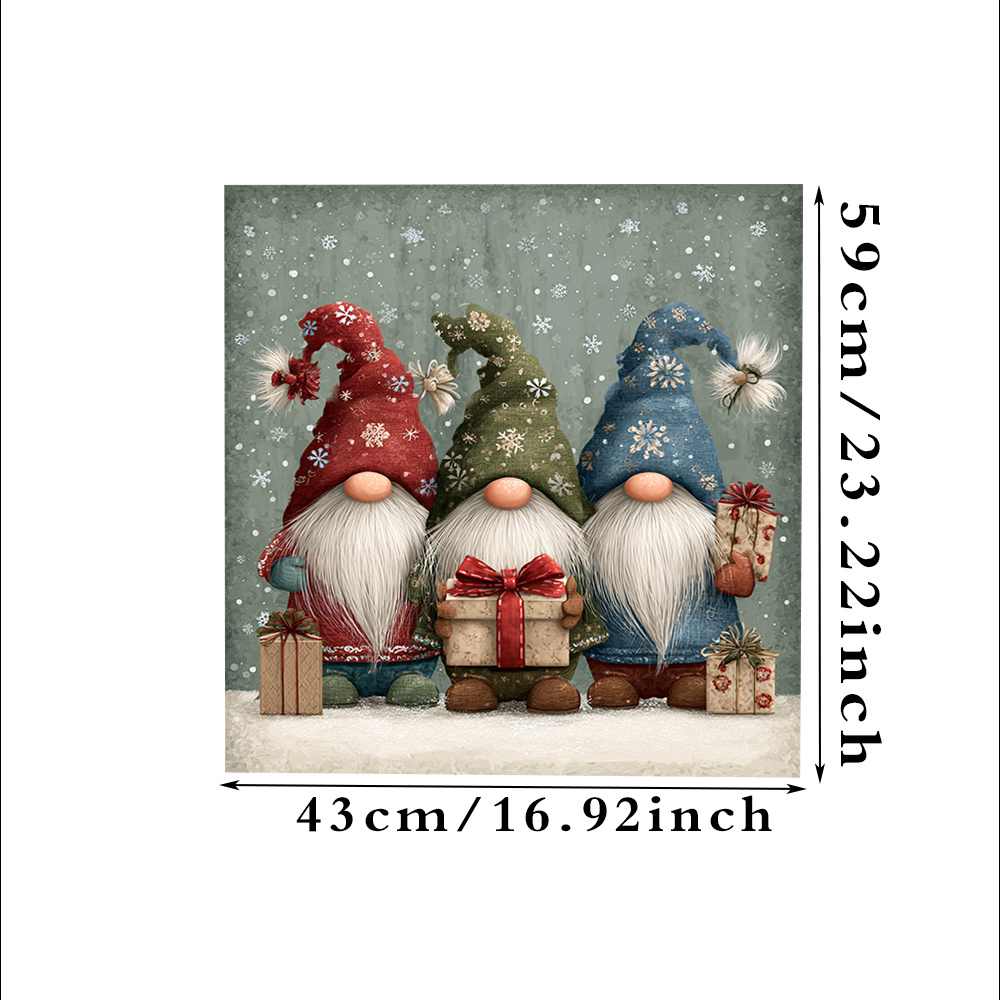 TEMU 1pc de motif de cadeau de gnome de Noël en matériau magnétique souple, parfait pour la décoration, le dissimulation et la protection des rayures
