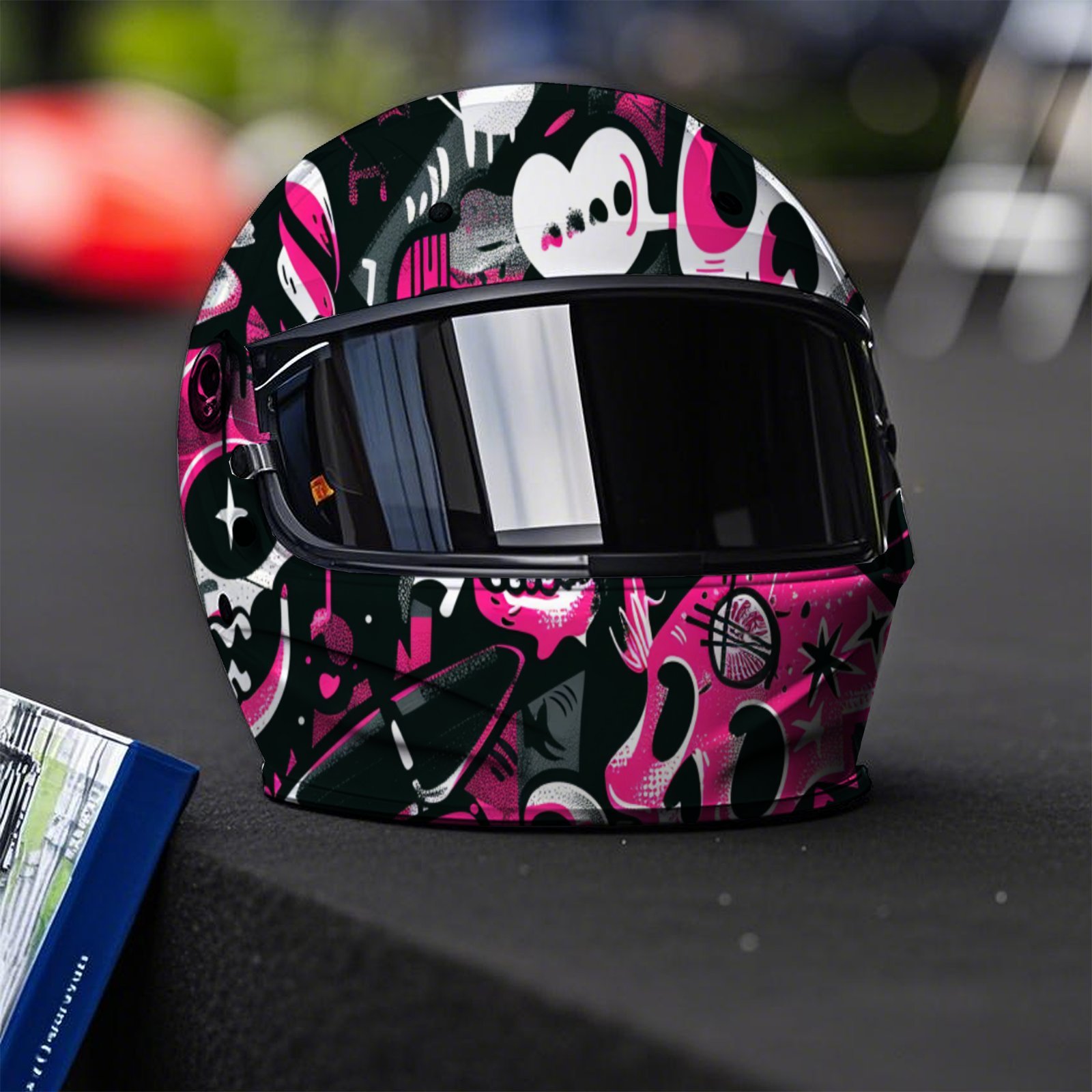 Custom Helmet Graphics Vinyl Wrap For Motorcycle Helmets Racechick