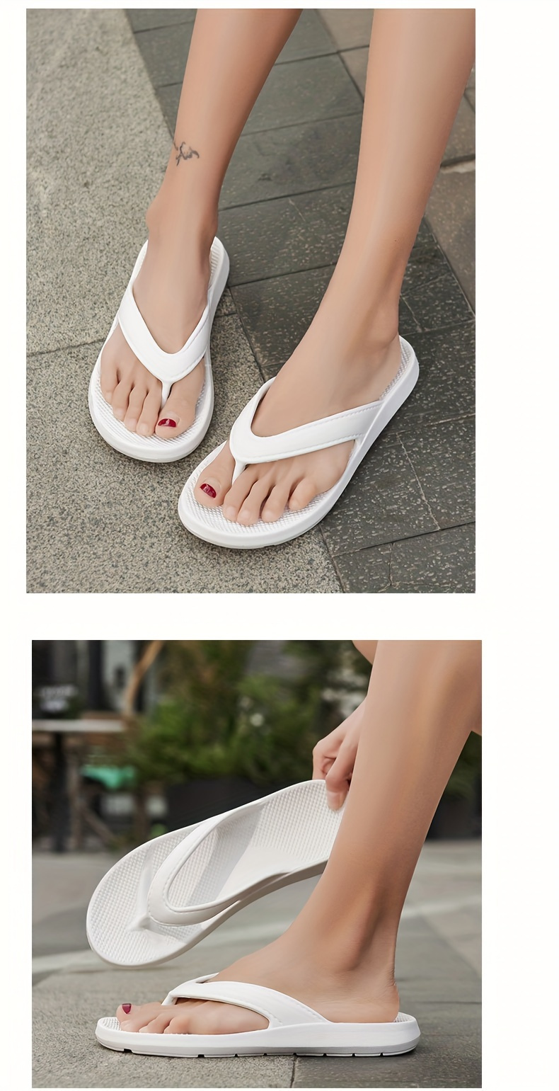   womens elegant arched support flip flops with eva soft cushion non slip arch support shoes machine washable durable   for   black white casual semi formal wear comfortable indoor outdoor shoes Product details 9