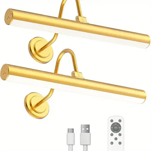 2 pack picture light battery operated picture light for wall with remote 3 color and dimmable classic for paintings gallery wall dartboard bedroom with timer