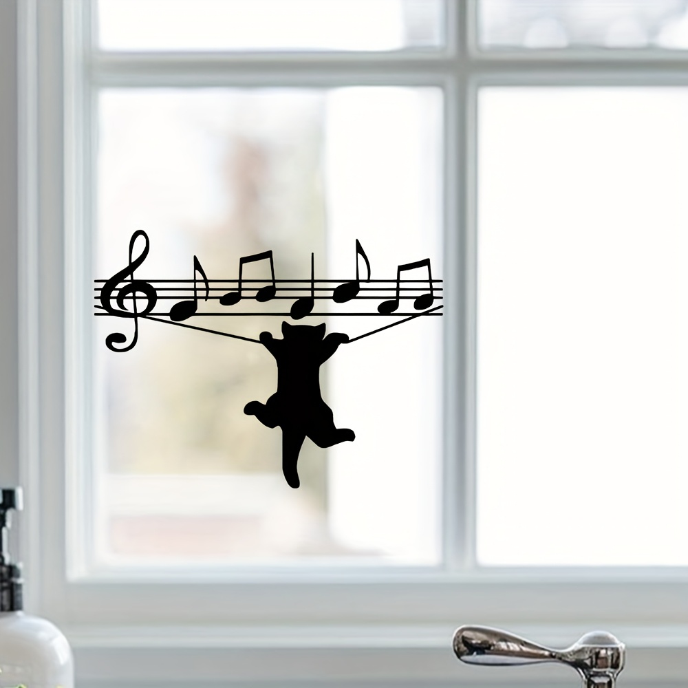 TEMU Removable Static Cling Cat Window - Reusable Pet Film Self-adhesive Sticker Suitable For, Walls, Mirrors - No Residue, Residue-free Decal, Cute