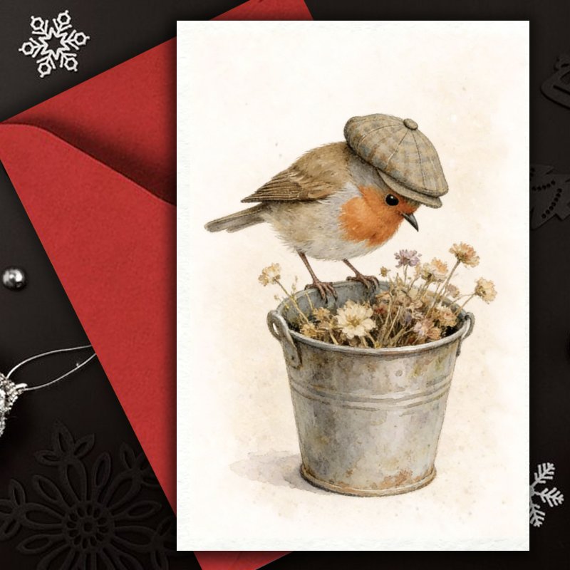 TEMU 1pc Of Greeting Card With Envelope, Humorous Birthday Card With An Envelope, Perfect For Congratulating On Any Occasion, Featuring A Robin Bird