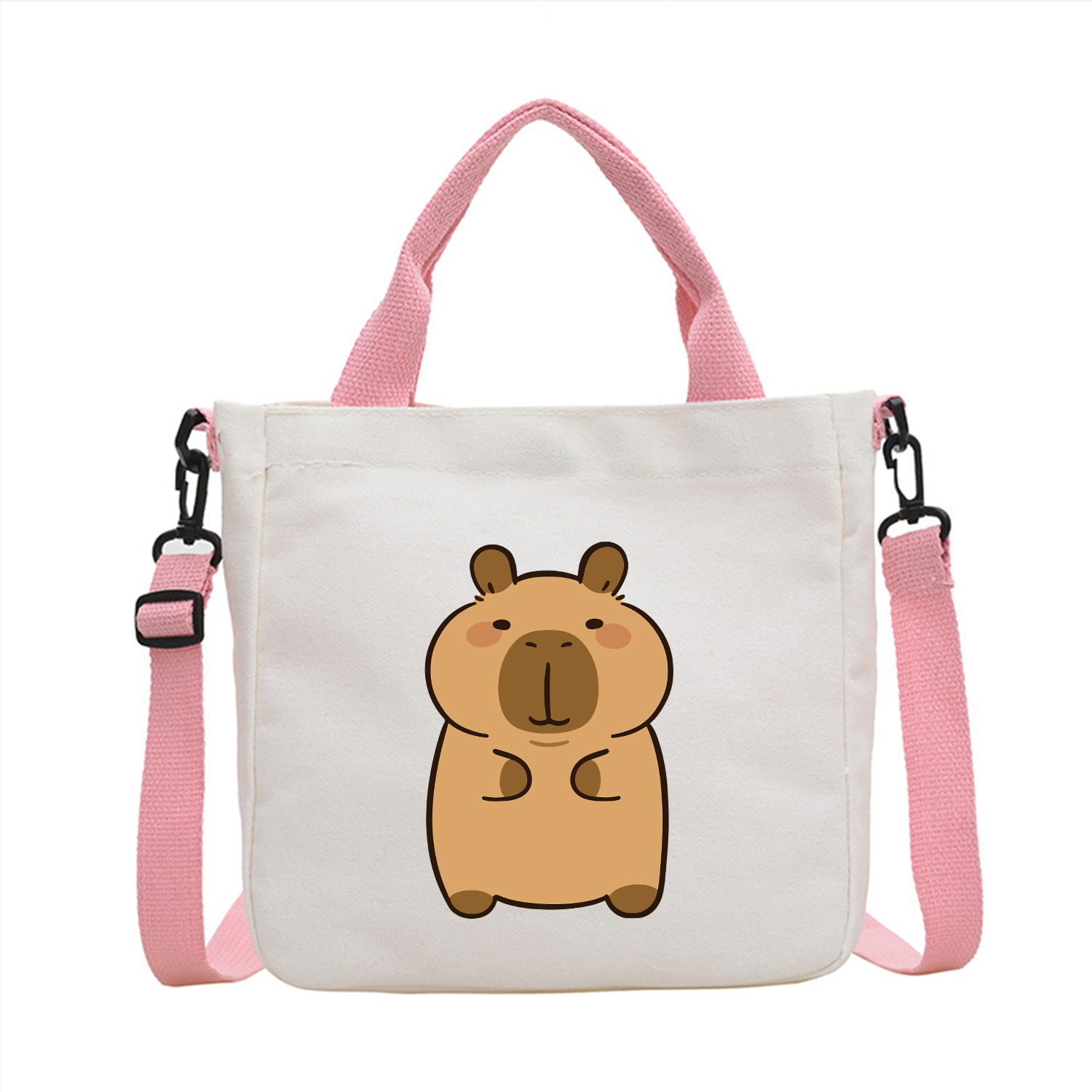 TEMU Stylish Capybara Mommy & Crossbody Bag - Large Capacity Diaper Changements, Cute Capybara Face With Capybara Patterns, Practical Gift For Moms,