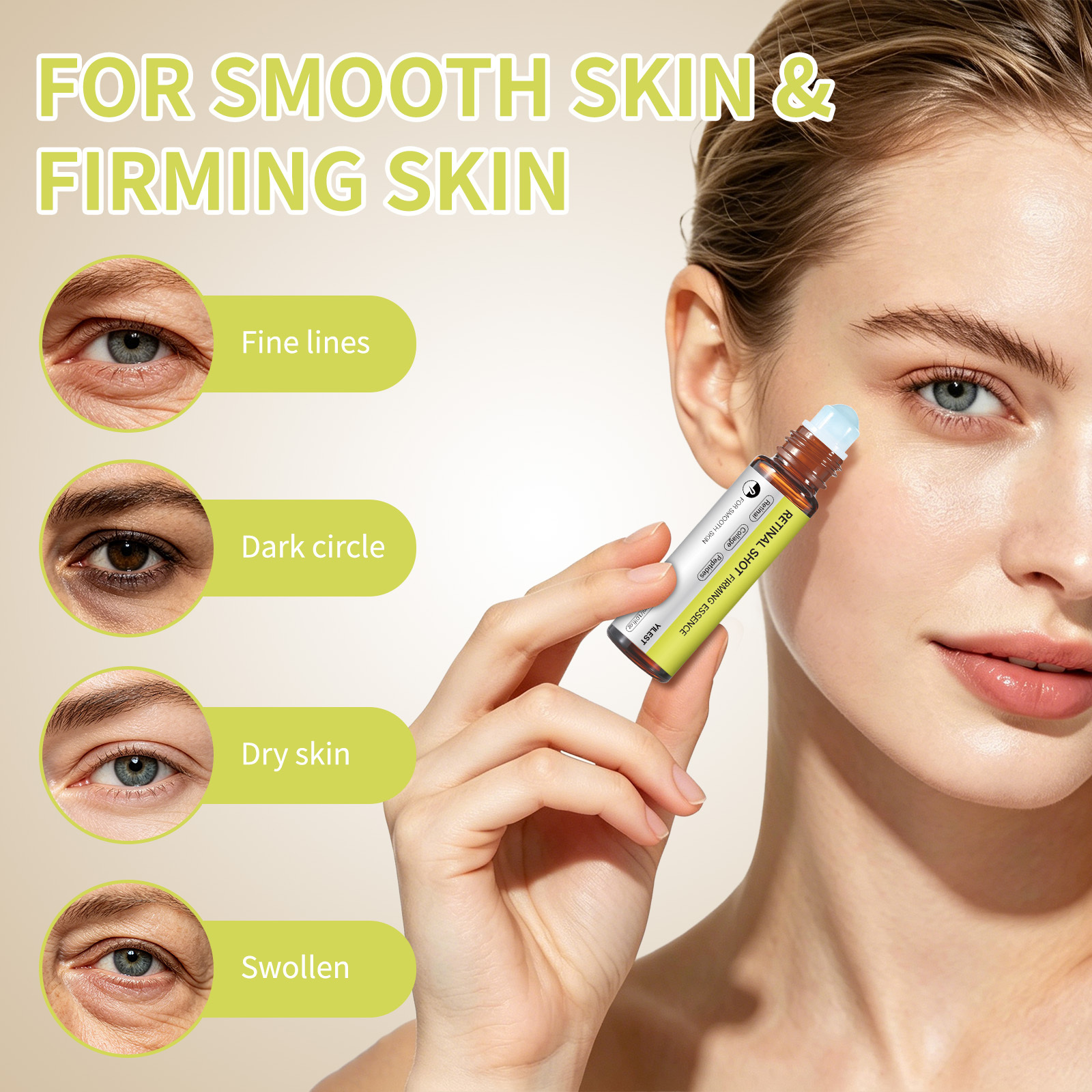 2-Pack Retinol Smoothing Eye Serum for Puffiness & Dark Circles
