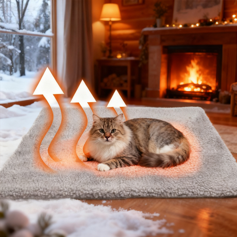 TEMU Super Soft Warm Cat Bed, Thermal Dog Crate Bed Mat For Sleeping, Detachable Washable Anti-slip Pet Kennel Pad For Small Medium Puppy Kitten