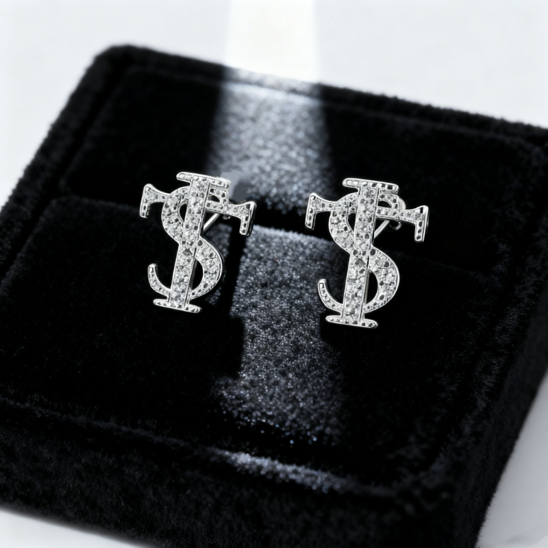 Women's Light Luxury Polished Symbol Earrings, Trendy