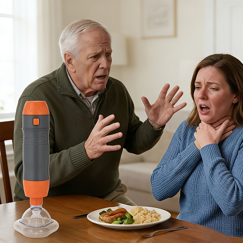 Portable Handheld Anti-Choking Emergency Device with One-Button Operation & Strong Suction Suitable for Home, Travel, Car Safety - Choking Tool with Replaceable Silicone Nozzles, Airway for & - Image 9