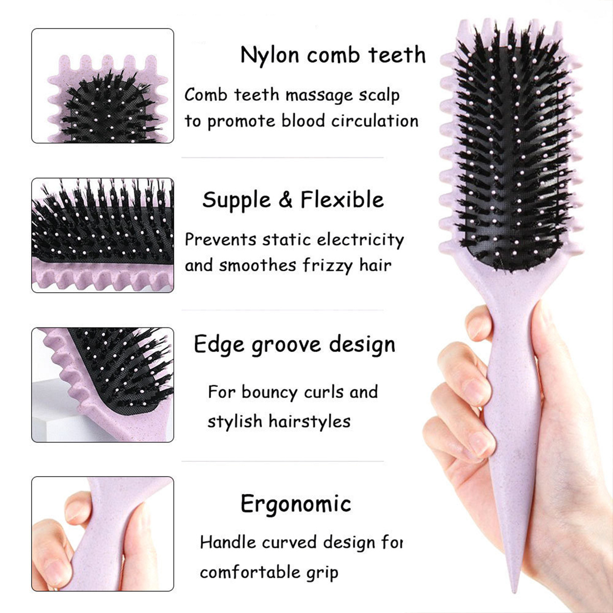 3pcs Curling Styling Tool Set with Comb and Spray Bottle