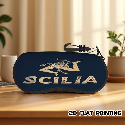 item picture a 2d printed bag for glasses featuring a design suitable for meditation this portable and multifunctional case a hook and is unisex