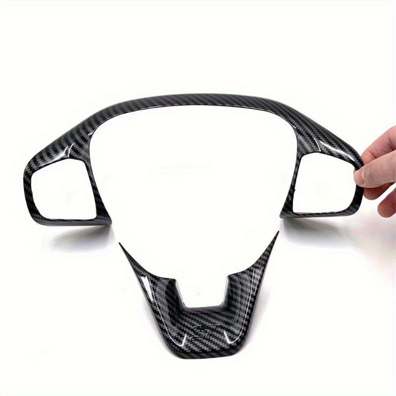 For Ford Focus Coupe 2018-2020 Carnival Mk8 Carbon Fiber Style Abs Material Steering Wheel Decoration Interior Accessories
