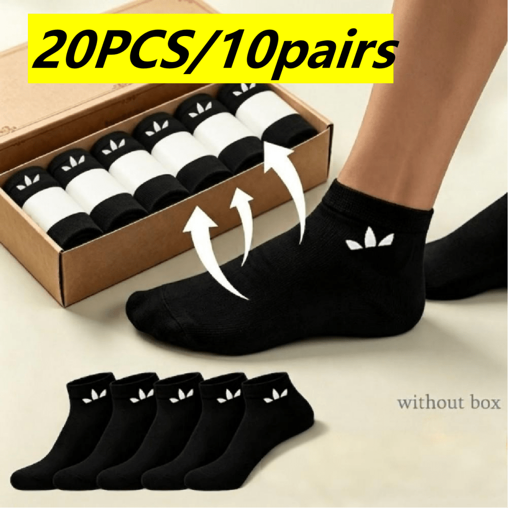TEMU 10 Pairs Random Color Breathable Unisex Socks – Lightweight Travel Essential Solid Color Socks, Moisture-wicking Seamless Design Solid Color