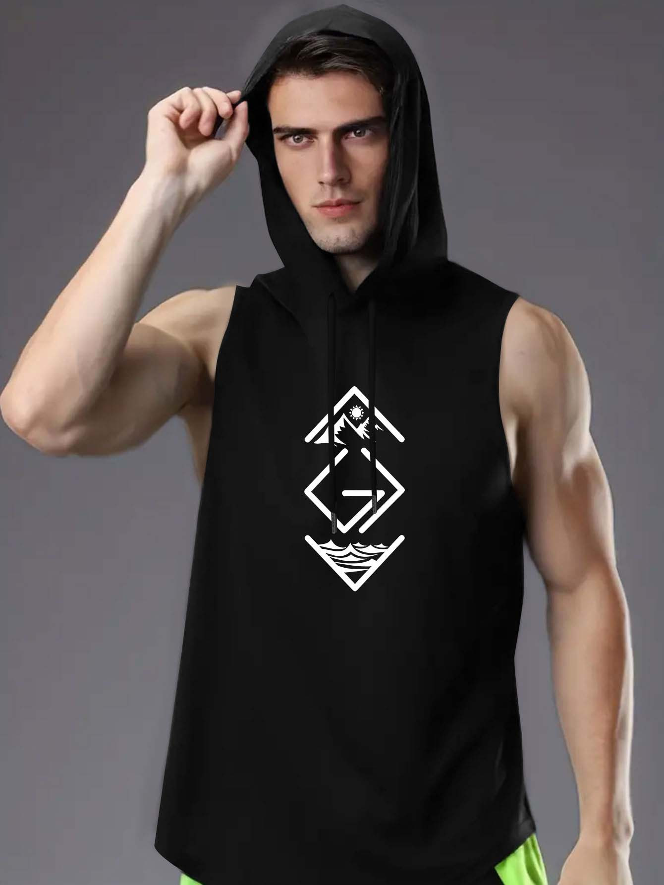 camiseta deportiva capucha hombre estampado Temu Ecuador