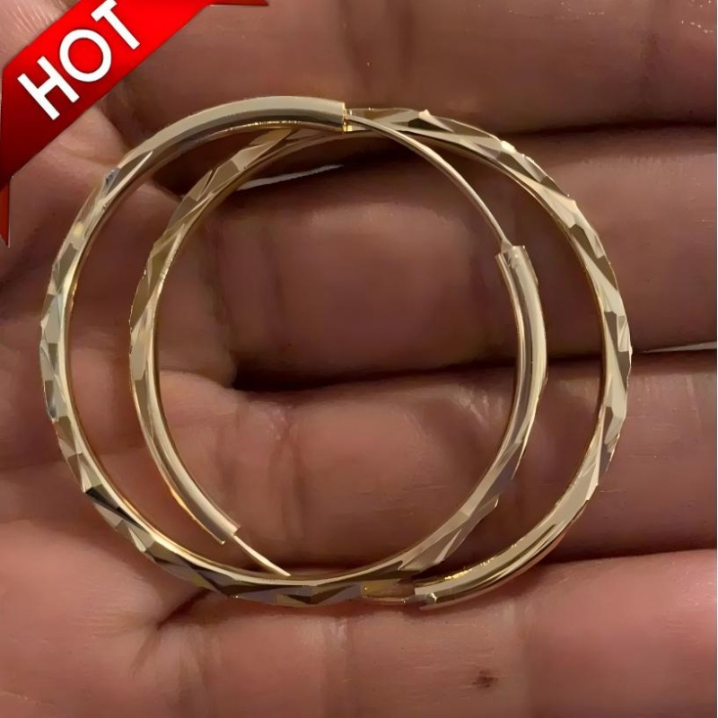 

Chic Large Hoop Earrings For Women - Nickel-free Copper, Vintage Style, & Gifts