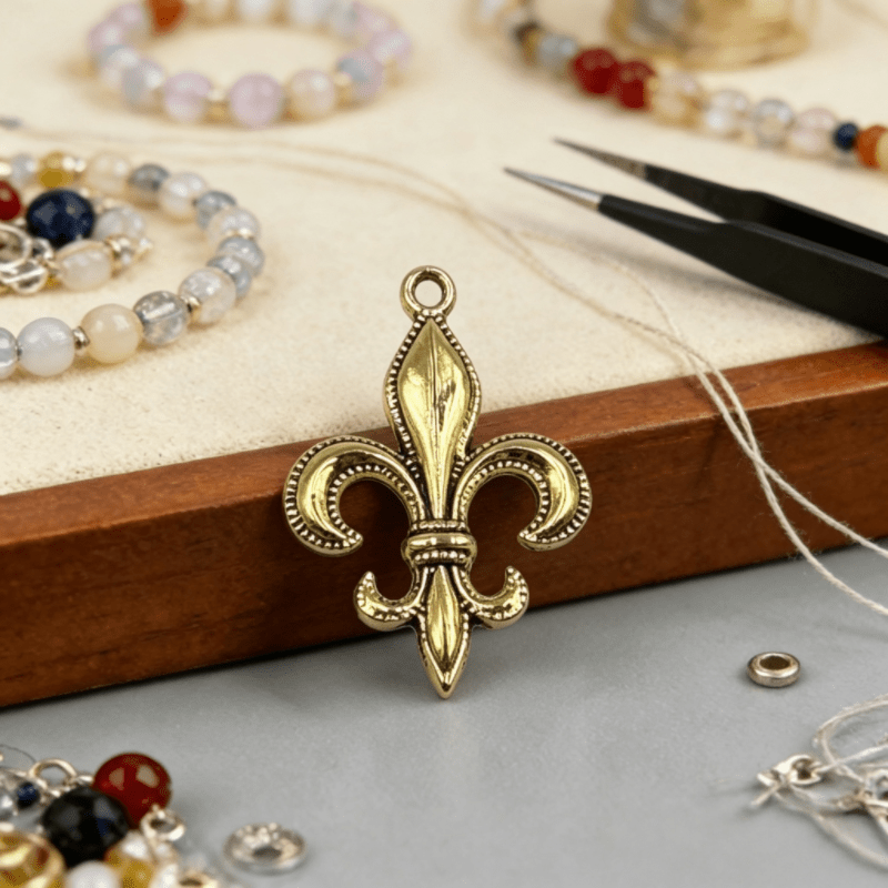 TEMU 10pcs Set Vintage Antique Flower Pendants, Alloy Distressed Handmade Jewelry Accessories, Diy Necklace Bracelet Earring Charms, Wholesale
