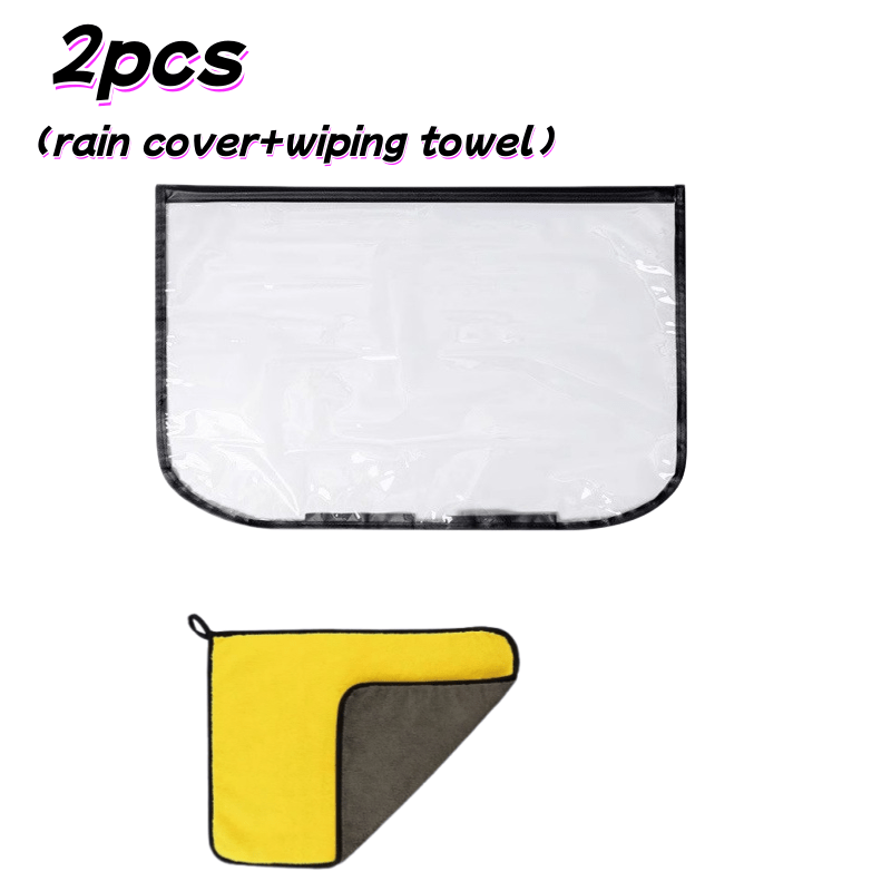 TEMU 2pcs Set Of Car Charging Port Rain Cover, (rain Cover And Wiping Towel) Fast And Slow Charging Port Protective Cap, Flexible Anti-deformation