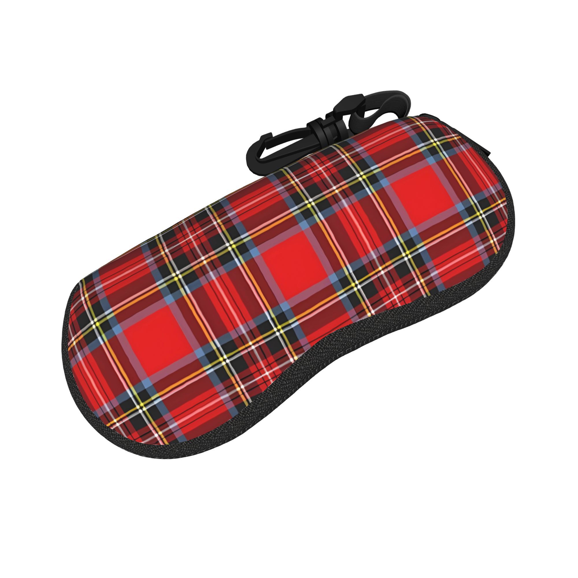 TEMU 1pc,[scottish Tartan Glasses Case] Biihudu Scottish Tartan Glasses Case - Modern Plaid Eyeglass Holder Compatible For Reading Glasses, Fashion