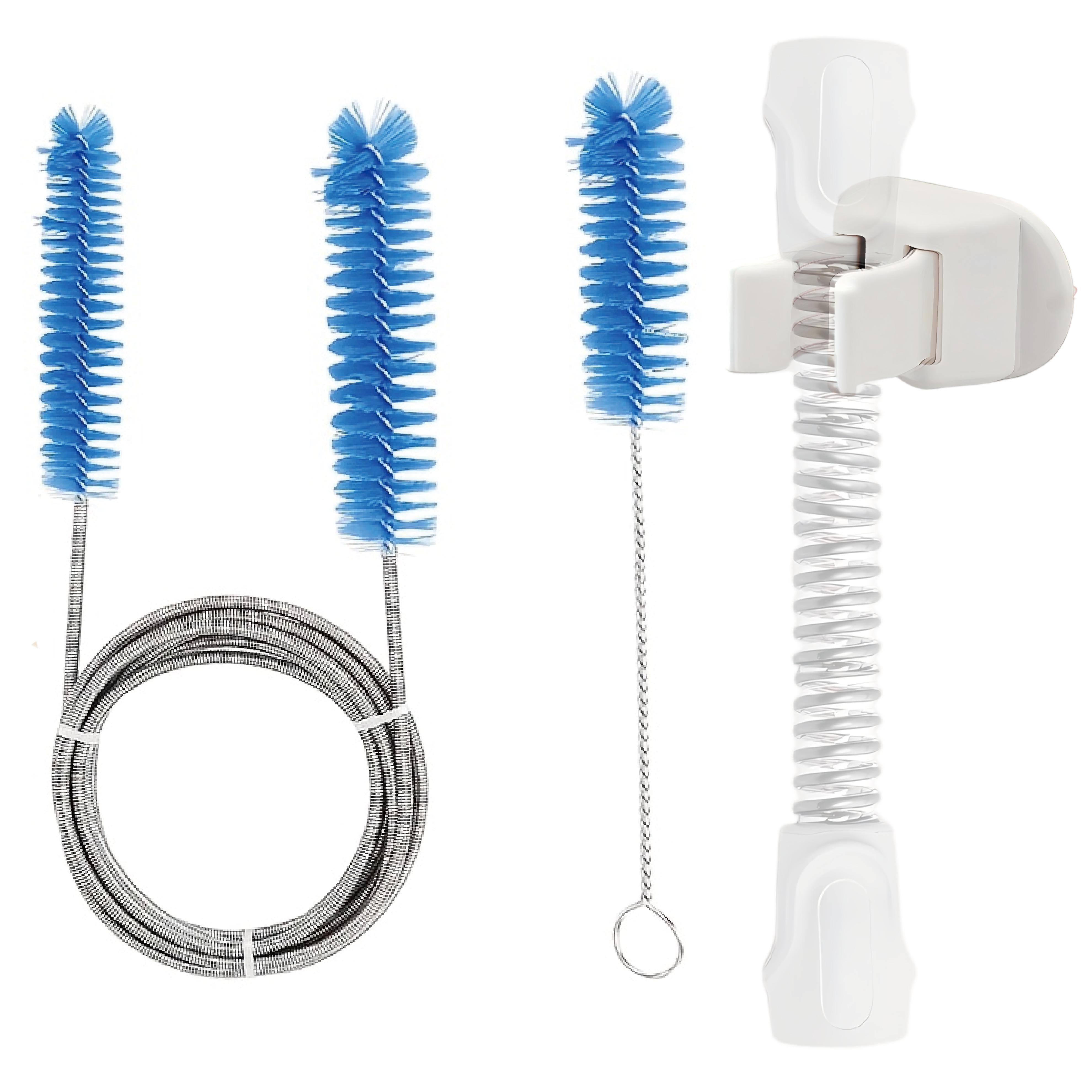 TEMU Set regolabile di supporto per tubo CPAP e spazzola di pulizia, kit di manutenzione CPAP per tubo e maschera, gancio e spazzola CPAP, supporto