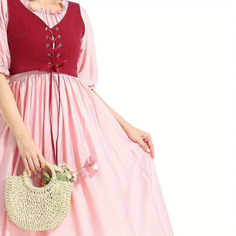 a retro pink dress length sleeves drawing inspiration - Temu Czech Republic a retro pink dress length sleeves drawing inspiration - Temu Czech Republic