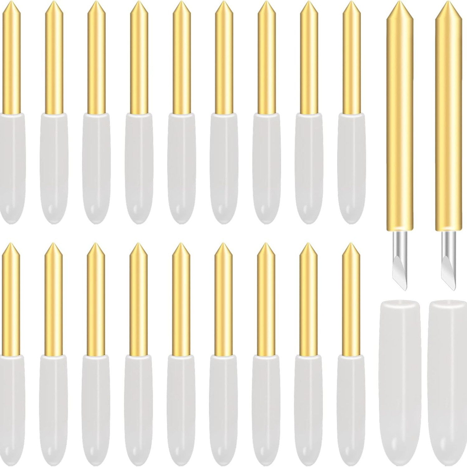 20pcs Premium Fine Point Blade For Maker/ Maker 3, Anglecai Fine Point Cutting Blade For Air 1/ 2/ 3, Replacement Blade For Slicing Cuts Glitter Vinyl