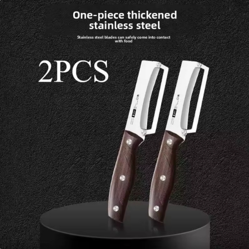 TEMU 2pcs Stainless Steel Peeler, Commercial Sugarcane Peeler, Pineapple Cutter, Kitchen Melon Seed Peeler - Blade, Fruit Peeler | Ergonomic Handle |