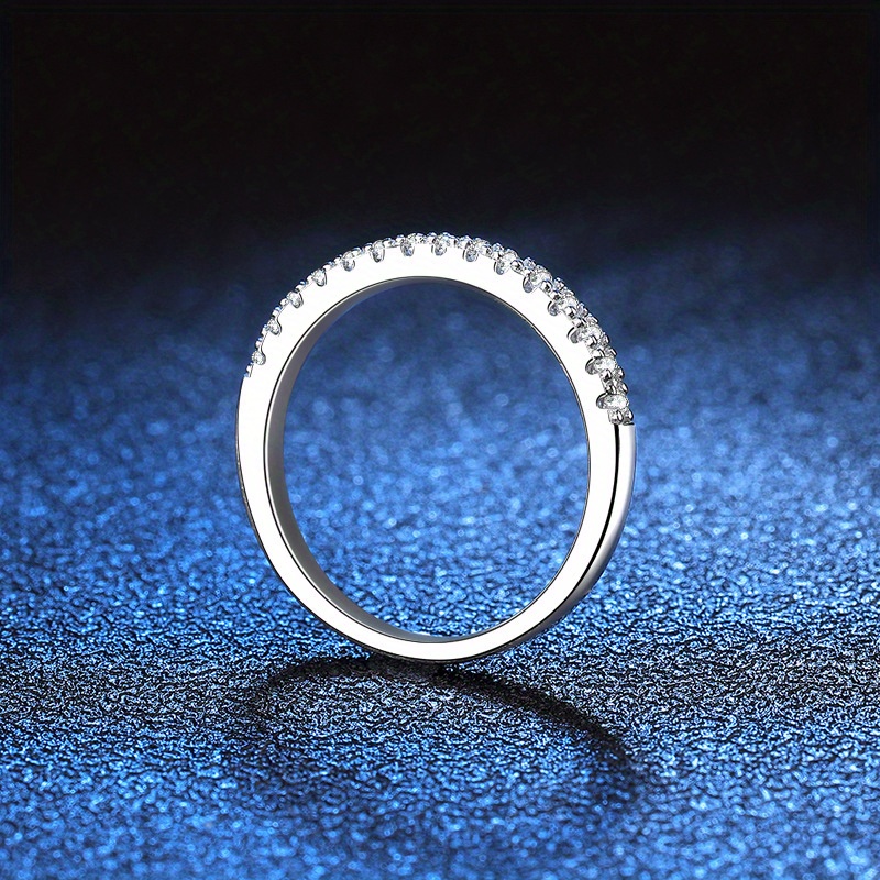0.25 Carat 925 Silver Round Moissanite Ring — Stackable Gift