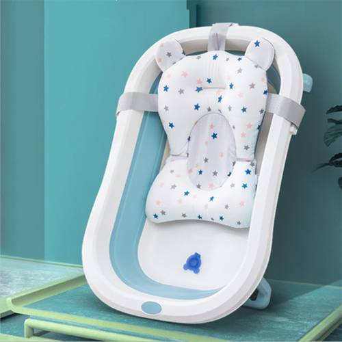 small size bath cushion pad cute bath supporter neck shoulder back bathtub pillow non slip floating bathing tub seat