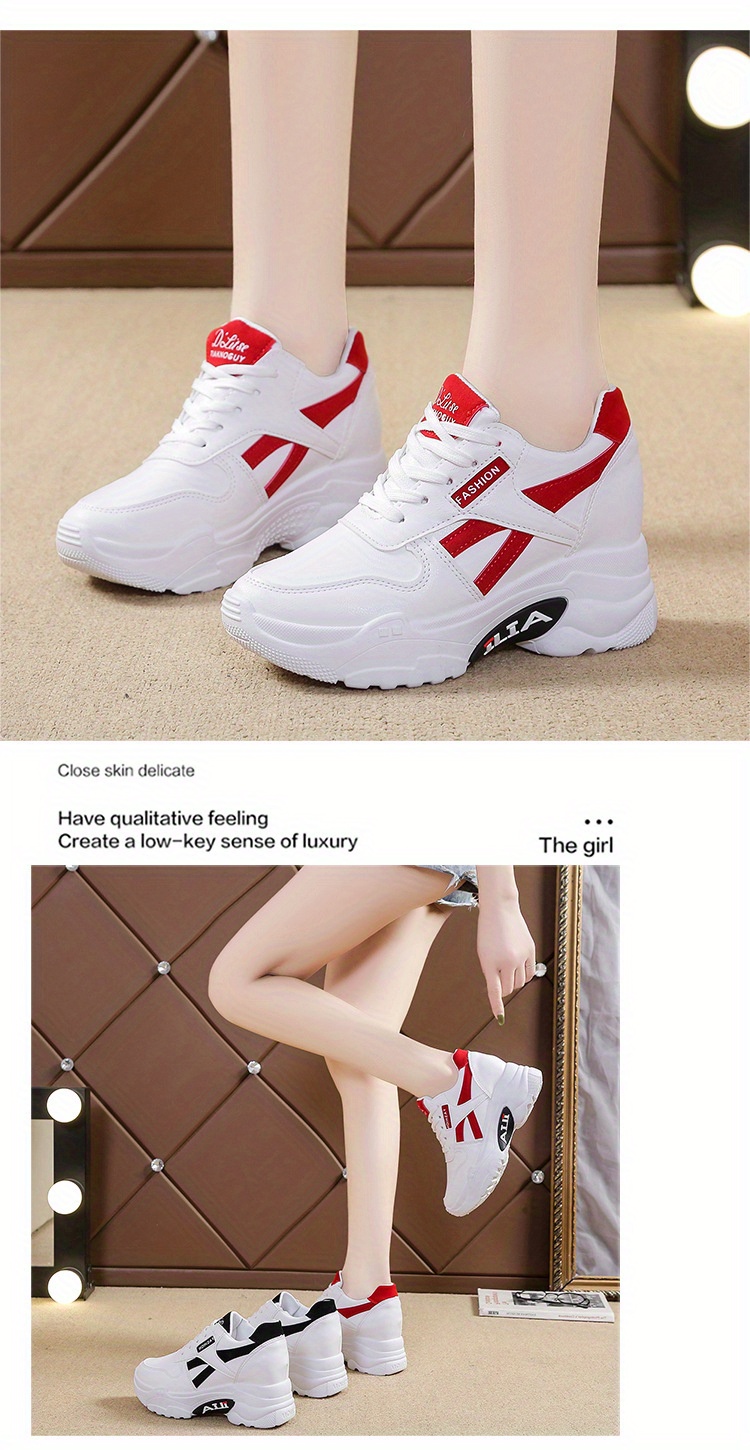 Nuevas Zapatillas Deportivas Casuales de Primavera con Suela Gruesa y Transpirables para Mujer, Perfectas para Looks de Moda
