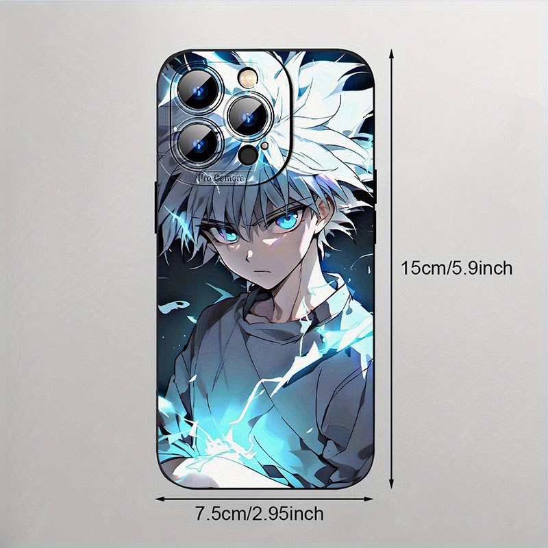 TEMU Phone Case - Anime Guy Shockproof Lens Protection Phone Case, Black Phone Additions, Suitable For Iphone11 12 13 Pro Max Or Phone Case Gifts