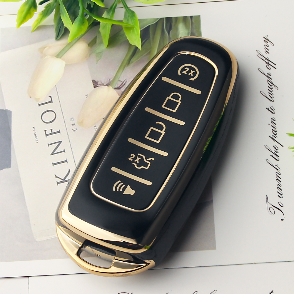 TEMU Tpu Remote Car Key Case Cover Protector Compatible For Ford For Explorer For Edge For Escape For Flex For Taurus 2011 2012 2013 2014 2015